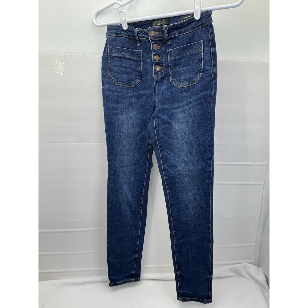 Judy Blue Skinny Jeans High Rise Dark Wash Women’s Size 7/28 - Picture 7 of 10